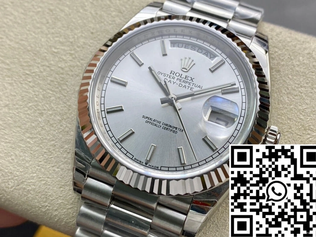 Stainless EW 40MM Date Rolex Factory Day Steel 0406
